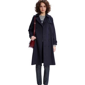 Only worn a couple times. A.P.C Navy Greta Trench